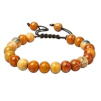 Vista 113 de Amazing Gemstone Yaxaite Bracelet for Women Men's Gifts - Protection Healing Crystal Bracelet - 8mm Gemstone Beaded Adjustable Bracelet Pulseras