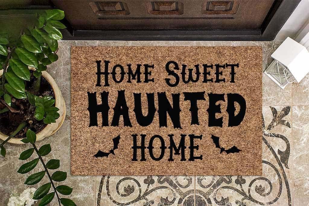 Paillasson d'Halloween pour entrée extérieure maison hantée et frissons