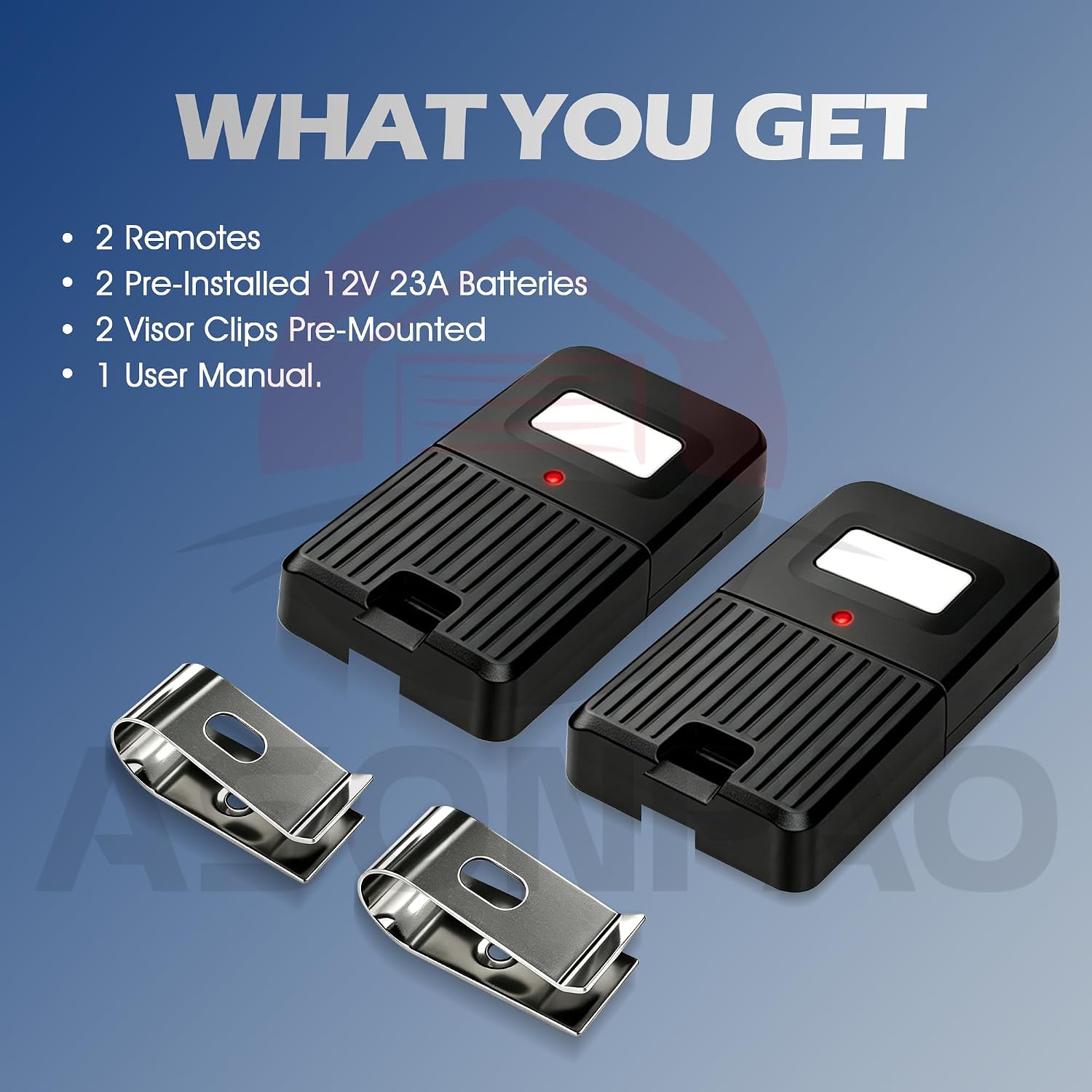 2 for Linear DTC Delta 3 Garage Door Remote 8 Dip Switch 310MHZ(DT DTA DTD DTC DNT00002A) [3 Year Warranty]