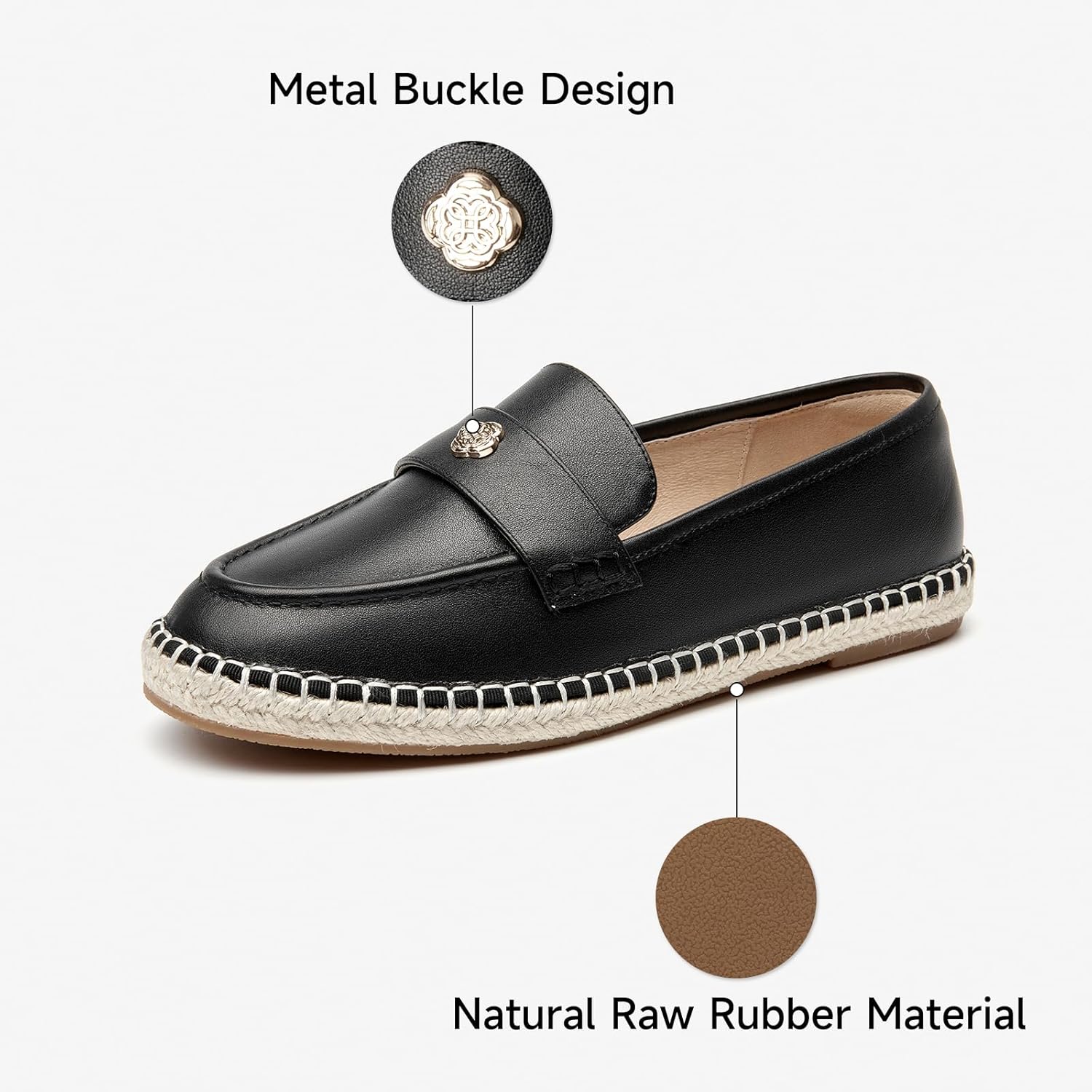 BEAU TODAY Loafers for Women,Womens Penny Loafers,Casual Slip-on Leather Flat Shoes,Breathable Lightweight Handmade Work Shoes - Image 6