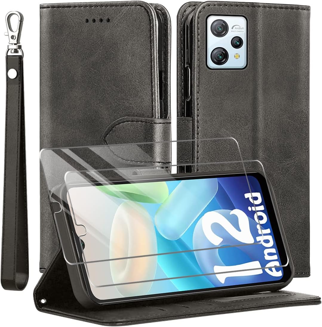 Custodia MOJIA Per Blackview A52 / A52 Pro – Flip Portafoglio In PU, Con Slot Carte E Antifurto RFID, Blu