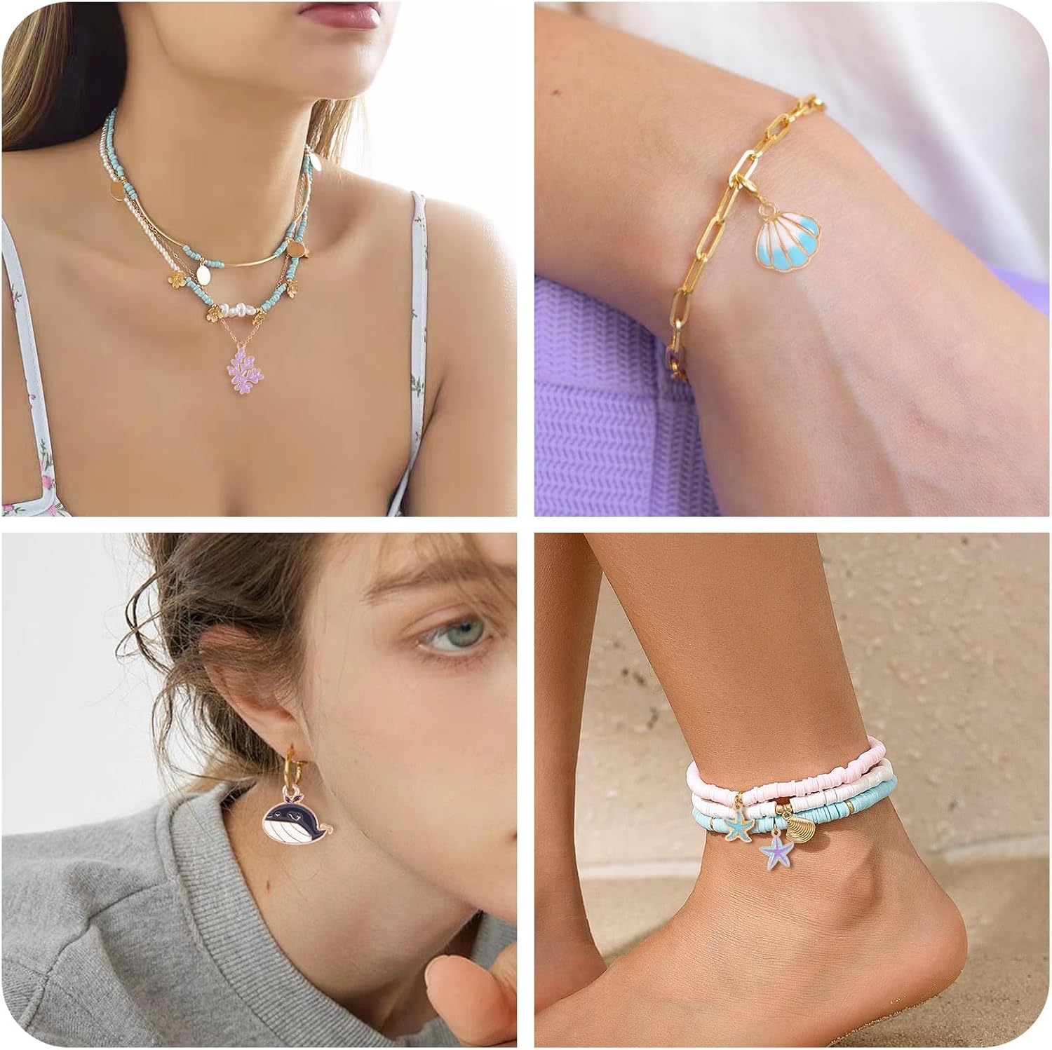 Beadthoven Enamel Charms for Jewelry Making Cute Alloy Enamel Pendants Small Enamel Dangle Charms for Bracelets Necklace Earrings Keychains DIY Supplies - Image 5