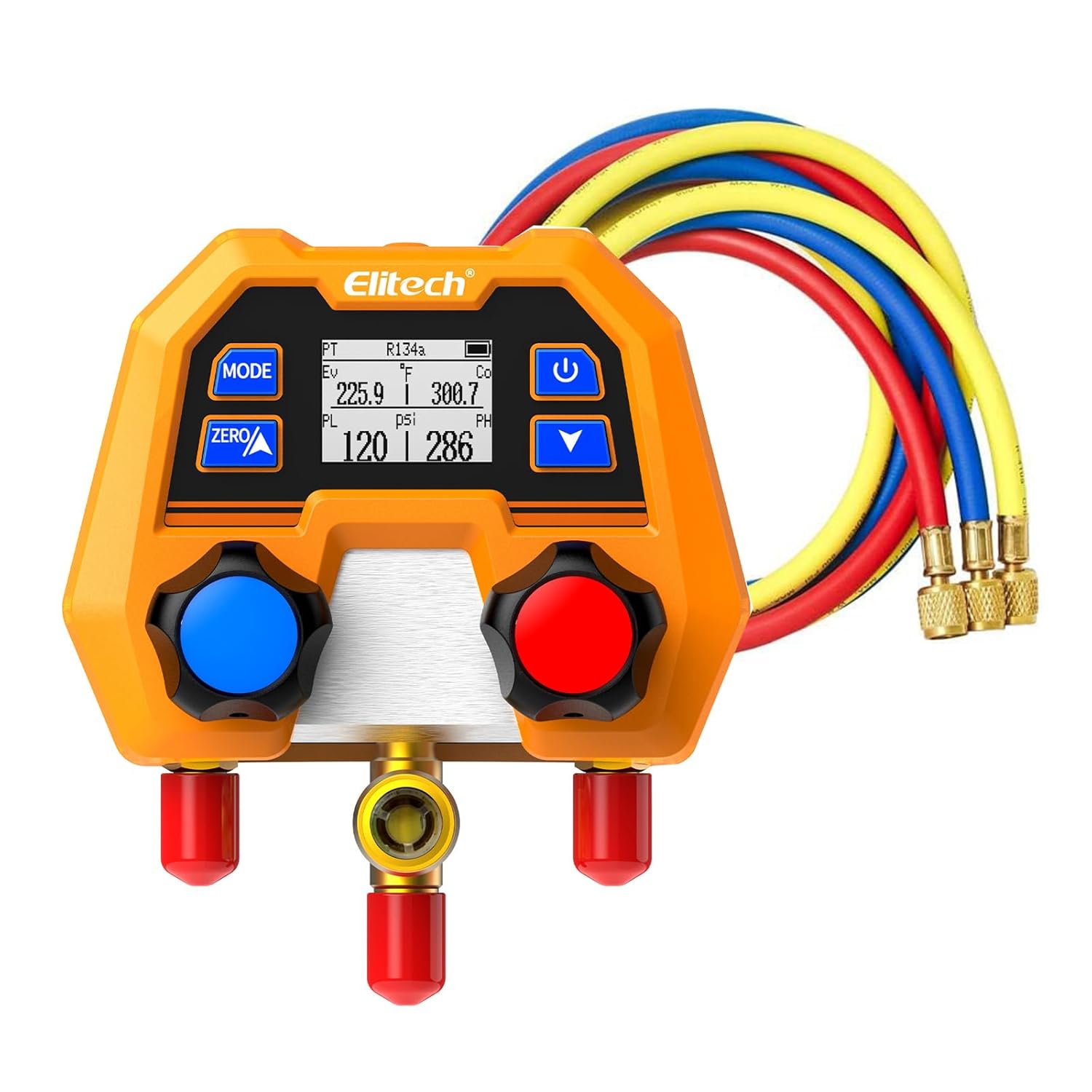 Elitech Digital Manifold Gauge Set DMG-2SE with refrigerant hoses