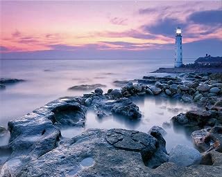 OKSGYTA Paint by Number Kits Sunset, Colorful Cloud Skyline Marine Reef Lighthouse DIY Canvas Oil Painting, Adults Beginner with Brushes and Acrylic Pigment, 16x20 Inch