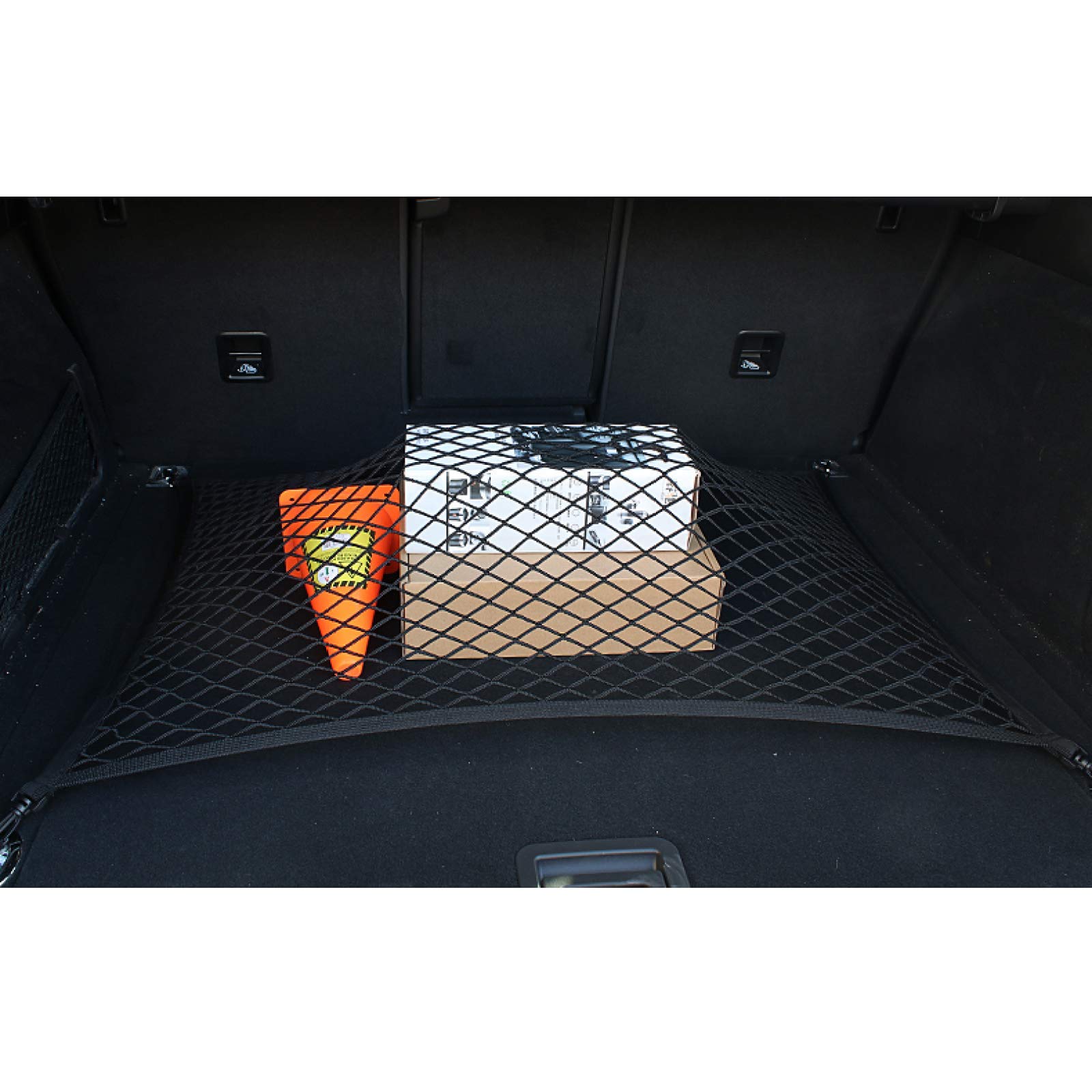 Tronco Posteriore per Auto Seggiolino Elastico String Rete a Rete Borsa per Bagagliaio per Bagagliaio Cargo Organizer Borsa per toraggio Gabbia Tascabile A per Accessori