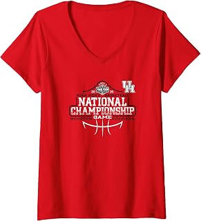 Womens Houston Cougars National Championship Men's Basketball 2025 V-Neck T-Shirt