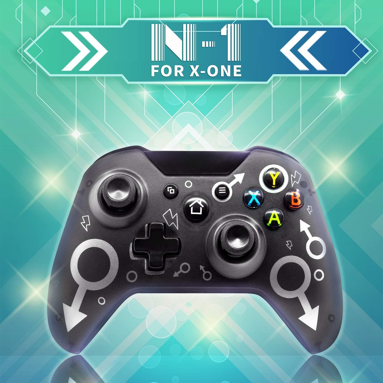 Sehawei Wireless Controller for Xbox One PC Gamepad with 2.4GHZ Wireless Adapter,for Xbox One/One S/One X/One Elite/Xbox Series X/PS3 /Windows 7/8/10 (Black)