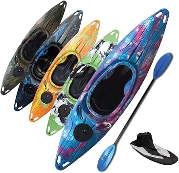 Riber One Person White Water Tourer Sit In Kayak Starter Pack - Great for White Water and Surf - Multiple Colours