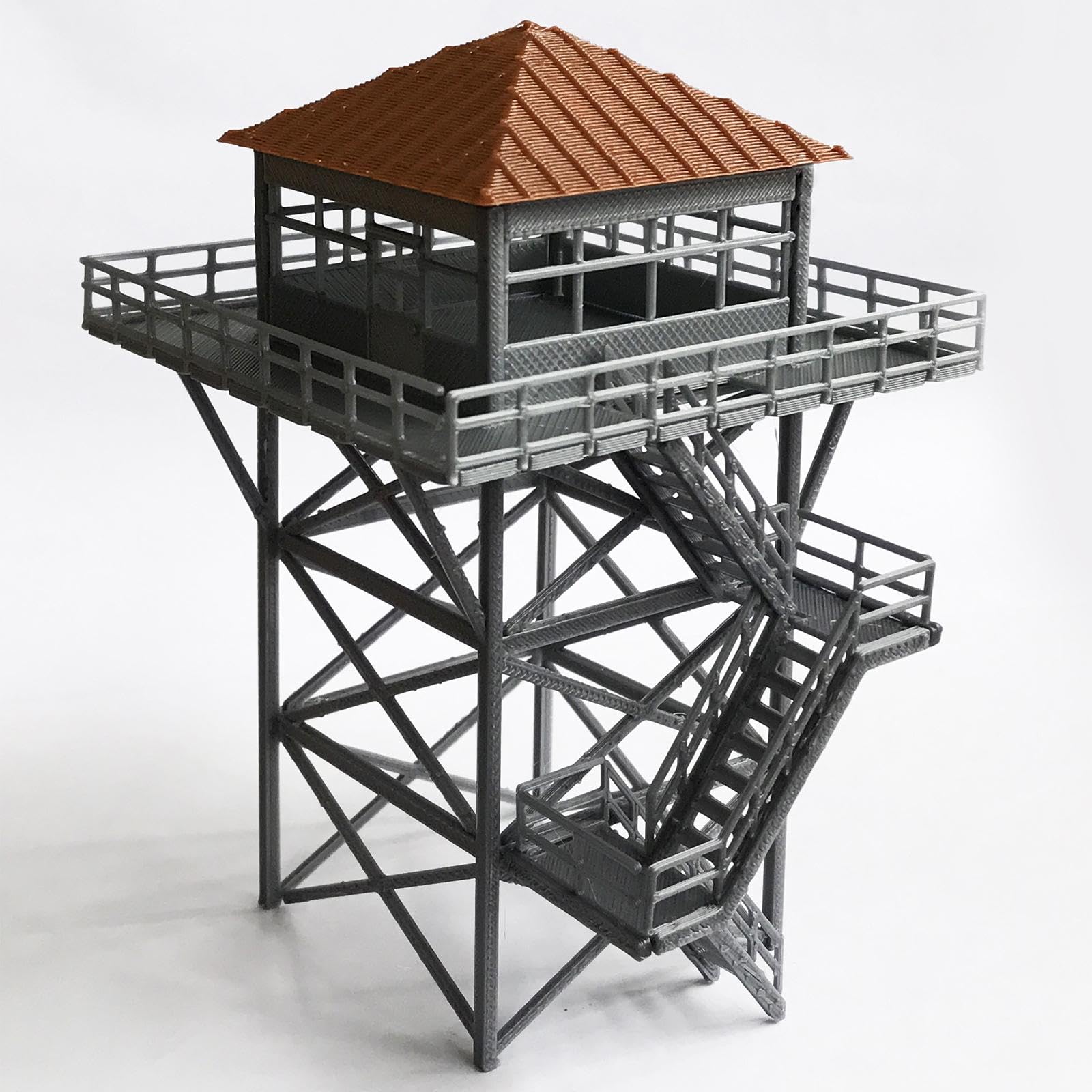 Decorazione Plastico Ferroviario Torre Scala 1:64,Grigio e Marrone