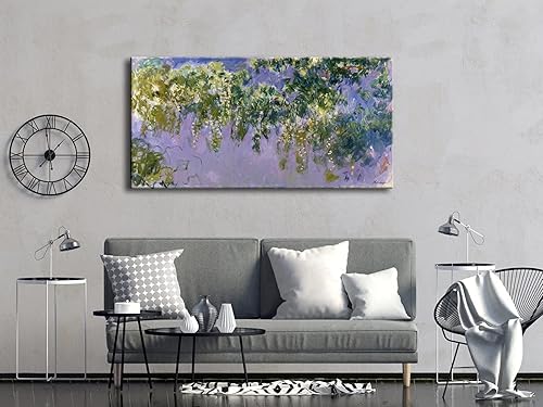 Miniatura 8 de Wieco Art Lienzo de giclée de glicenia, arte de pared de Claude Monet, famosas pinturas al óleo, obras de arte de arte modernas e impresionistas de