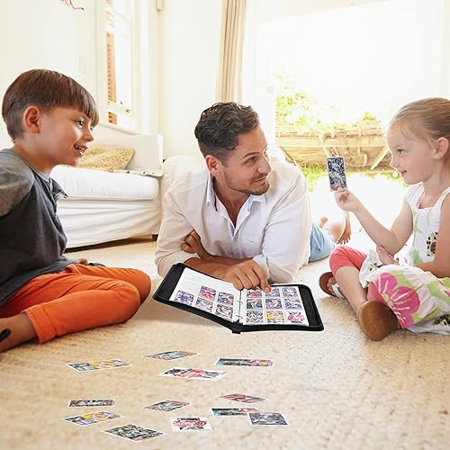 Miniatura 9 de ProCase Carpeta de tarjetas de béisbol de 4 bolsillos para 440 tarjetas, álbum de tarjetas comerciales deportivas con 55 fundas para tarjetas de