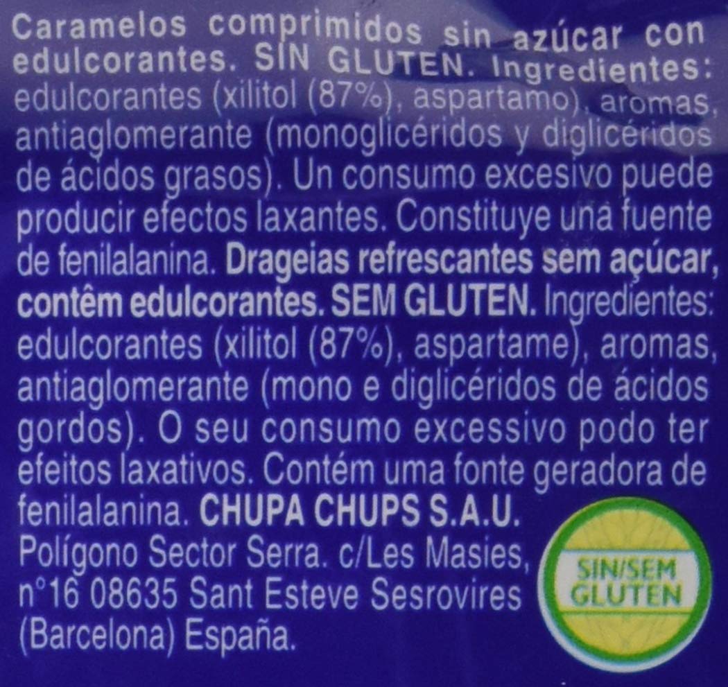 Smint Tabs Menta, Caramelo Comprimido sin Azúcar, 3 x 8g