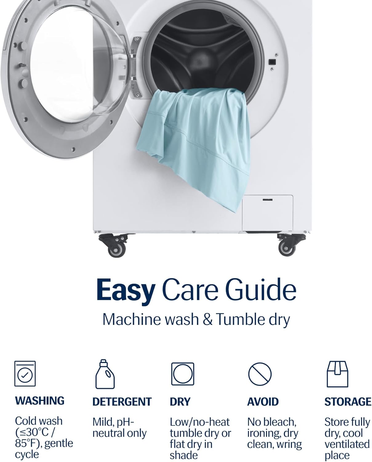 REST® Evercool®+ Cooling Pillowcases Standard - 2 Pillowcases for Sensitive Skin, Silver Infused Fabric for Hygienic Sleep, Silky Smooth for Curly Hair, High Elastic for Snug Fit (19x29 inches) - Image 8