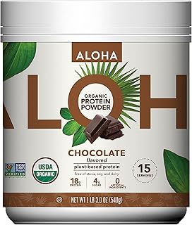 Plant-Based Protein Powder | Organic Chocolate Keto Friendly Vegan Protein with MCT Oil, 19 oz, Makes 15 Shakes, Vegan, Gl...