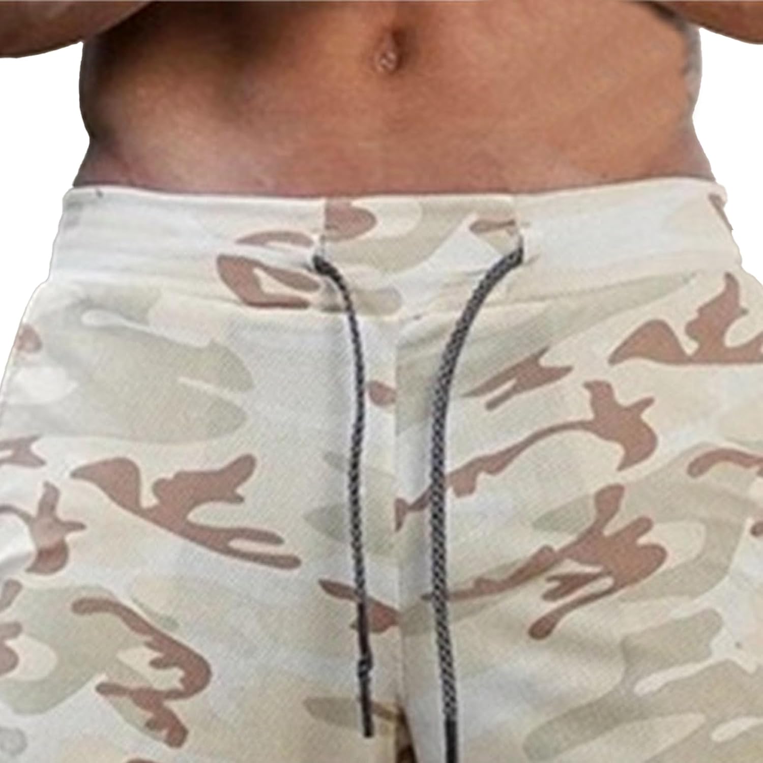 Men's Casual Outdoor Multi-Pocket Shorts Loose Double-Layer Fitness Short Pants Summer Running Sports 5 Point Pant