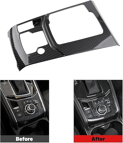 Miniatura 5 de Compatible con Mazda CX-5 2025 2024 2023 2022 2021 2020 2019 2018 2017 Accesorios Cubierta de consola central de coche, panel de engranajes