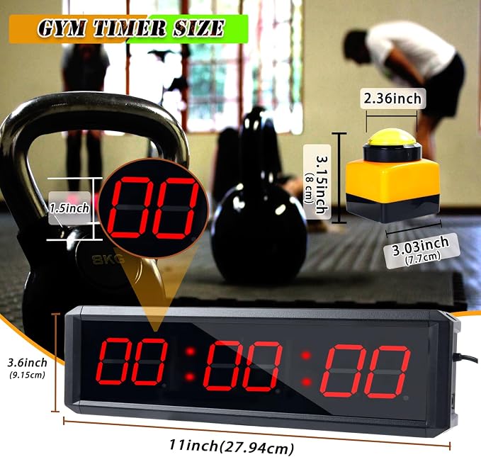 Cronómetro Independiente 1.5 pulg. para Gimnasio Fitness miniatura 2