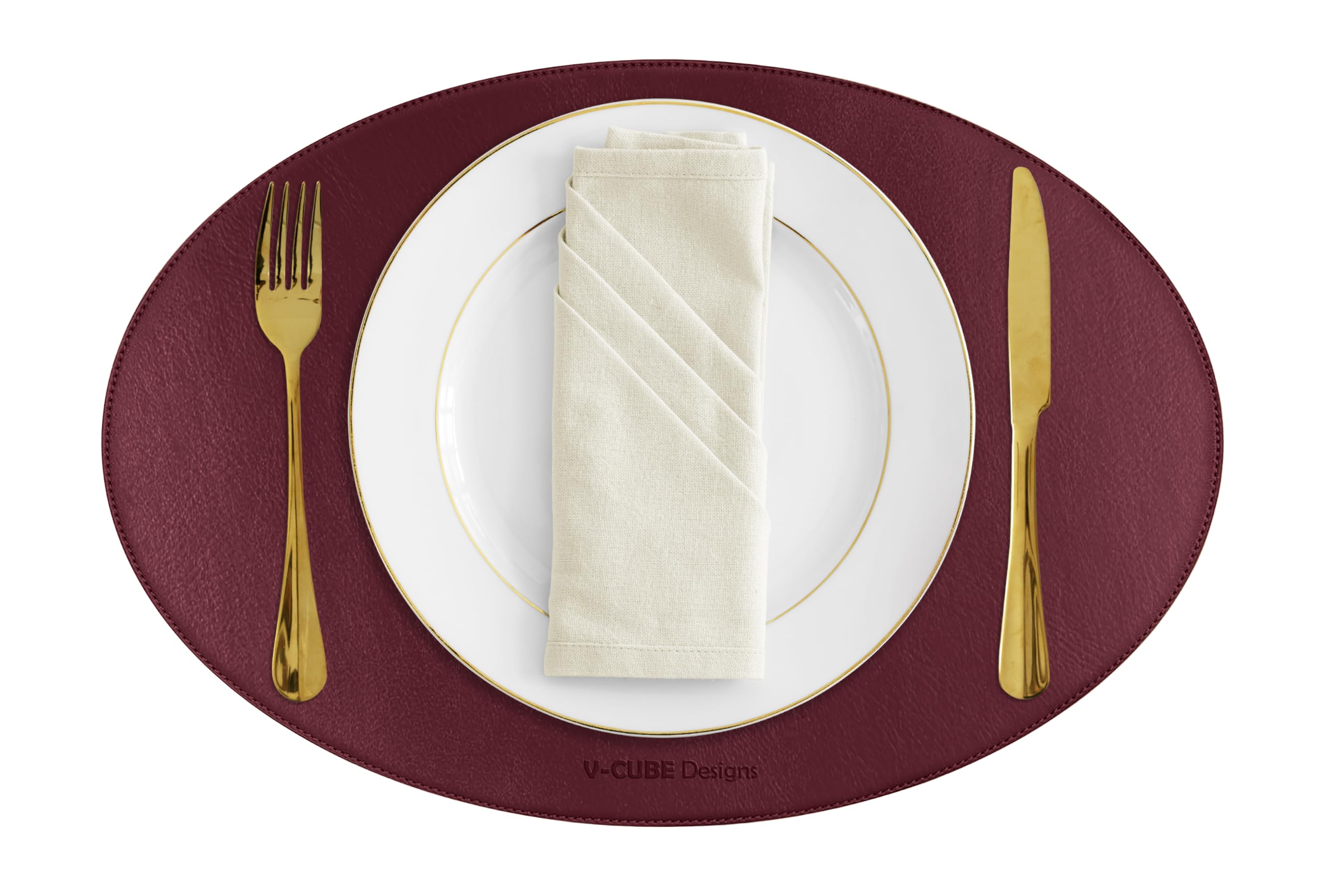 Vegan Leather Placemats - Set of 6 -11 Vegan Leather Placemats - Set of 6 -11