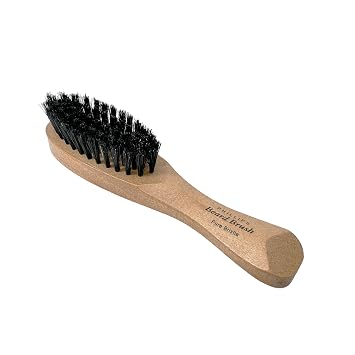 Phillips Brush Co Boar Bristle Beard Brush - Compact, Lightweight, Wooden Men's Grooming Tool for Facial Hair