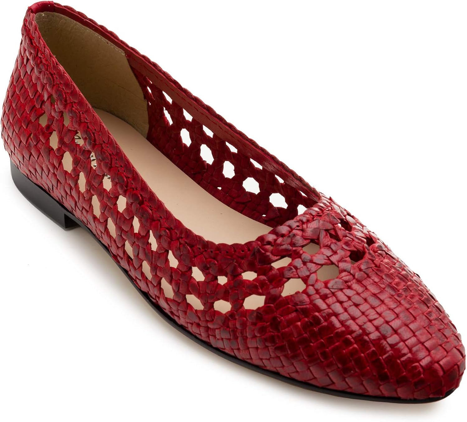 Bailarina Trenzada Piel Rojo.45 : Amazon.es: Zapatos y complementos