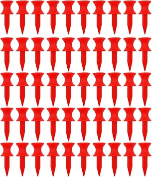 50 Pieces Golf-Tees Sets, Golf-Tees Step Down for Sports Stuff Step Tees Red
