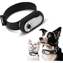 1080P Dog Collar Camera, Wireless Pet Camera with 0.96 inch LCD Display, 170 Wide Angle, USB Rechargeable for Dogs Cats