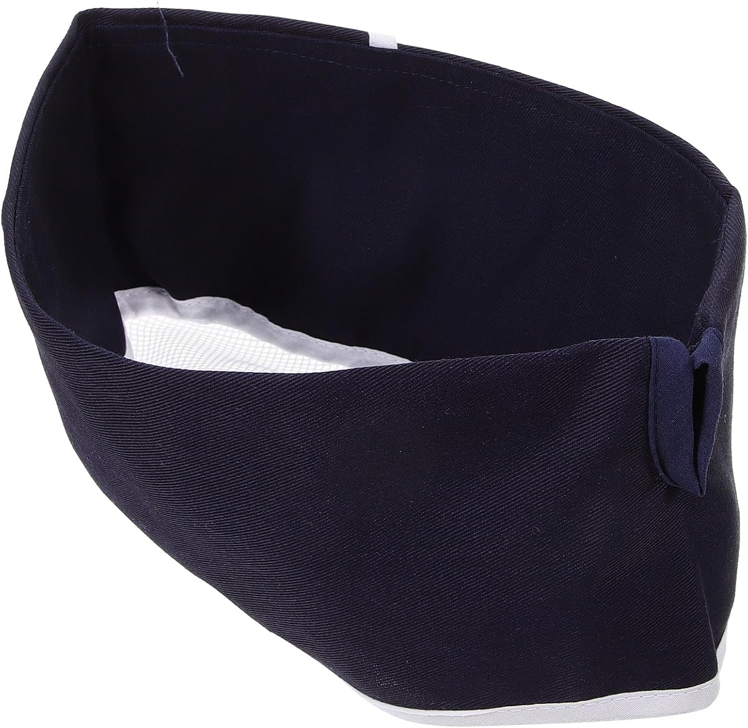Japanese Korean Chef Hat Mesh Kitchen Serving Cap Unisex Comfortable Restaurant Cook Hat Blue Stripe Flat Top Design