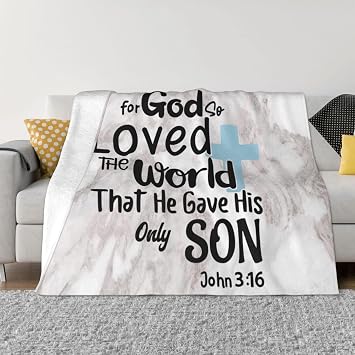 for God So Loved The World That He Gave His Only Son John 316 Blanket Gifts Funny Throw Blanket Flannel Blanket Soft Blanket Fuzzy Blanket Soft Cozy Lightweight Blanket for Sofa Bed Travel 40"x30"