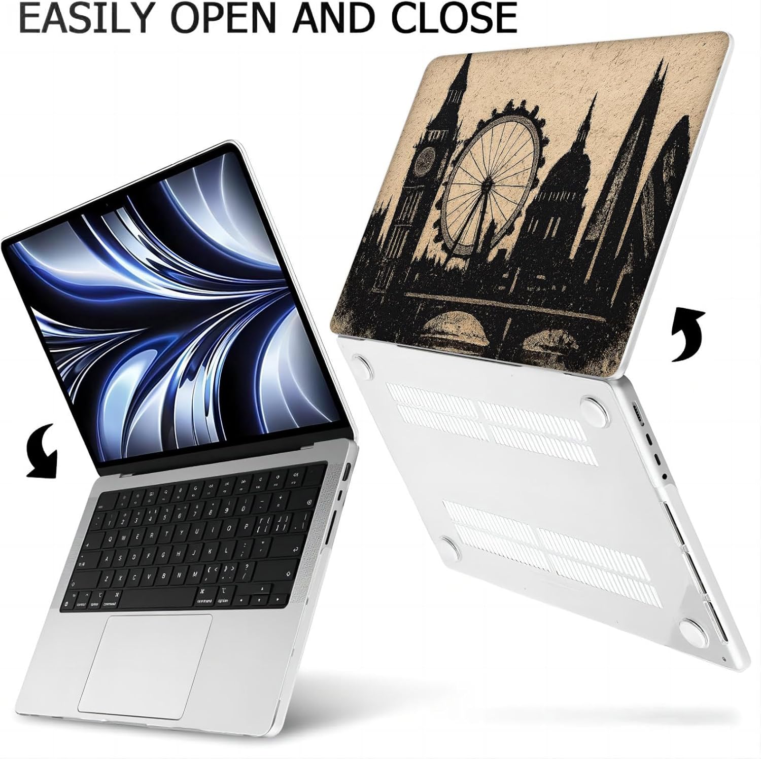 Compatible with MacBook Neo 13-inch, Hard Shell Case with Keyboard Cover and Screen Protector (A3404 A18 Pro chip, 2026 Release) - London MC22490