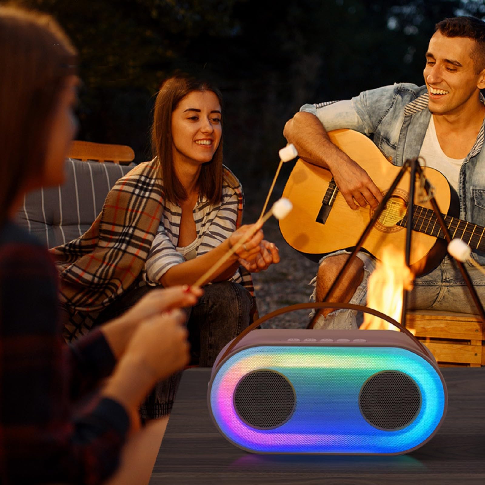 Zabawki do karaoke dla chłopców i dziewcząt z mikrofonem 1/2, przenośna maszyna do karaoke ze światłem LED, głośnik Bluetooth z bezprzewodowymi mikrofonami, prezenty dla dzieci i dorosłych, rodziny,