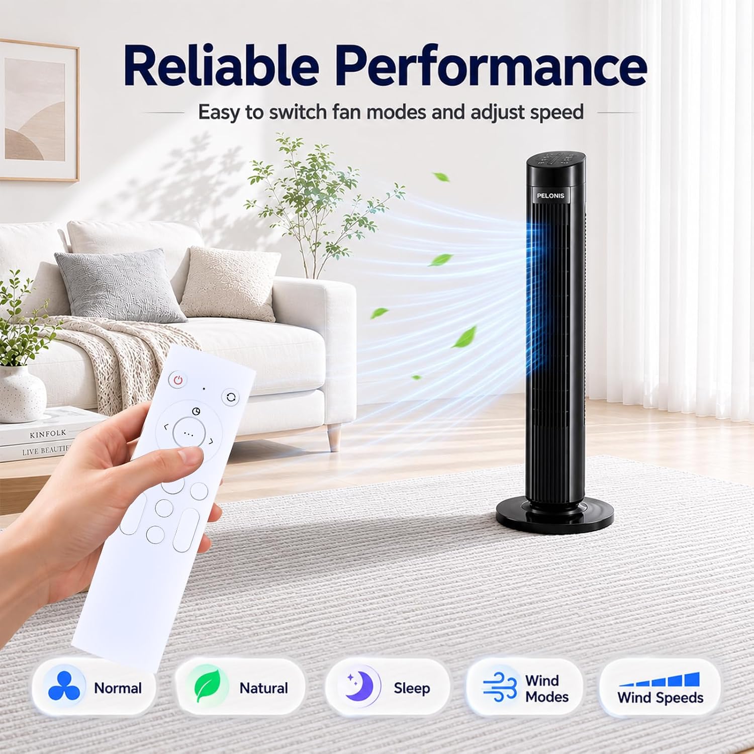 ZWP Replacement Remote Control fit for TAOTRONICS Tower Oscillating Fan TT-TF009 TT-TF010 TT-TF007 TT-TF005 TT-TF009 TT-TF011，for VAGKRI VA-WF01 TF011， Mirdred TF011 PE-TF011 Wall Mount Fan