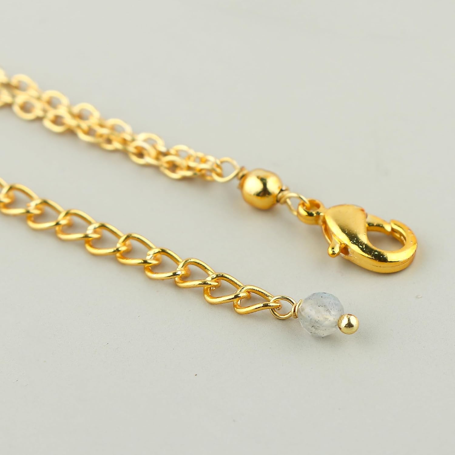 2-Layer Gemstone Beads Choker Necklace, 14k Gold Plated Dainty Stackable Choker Necklaces for Women Trendy Layering, For Women Gifts - Image 4