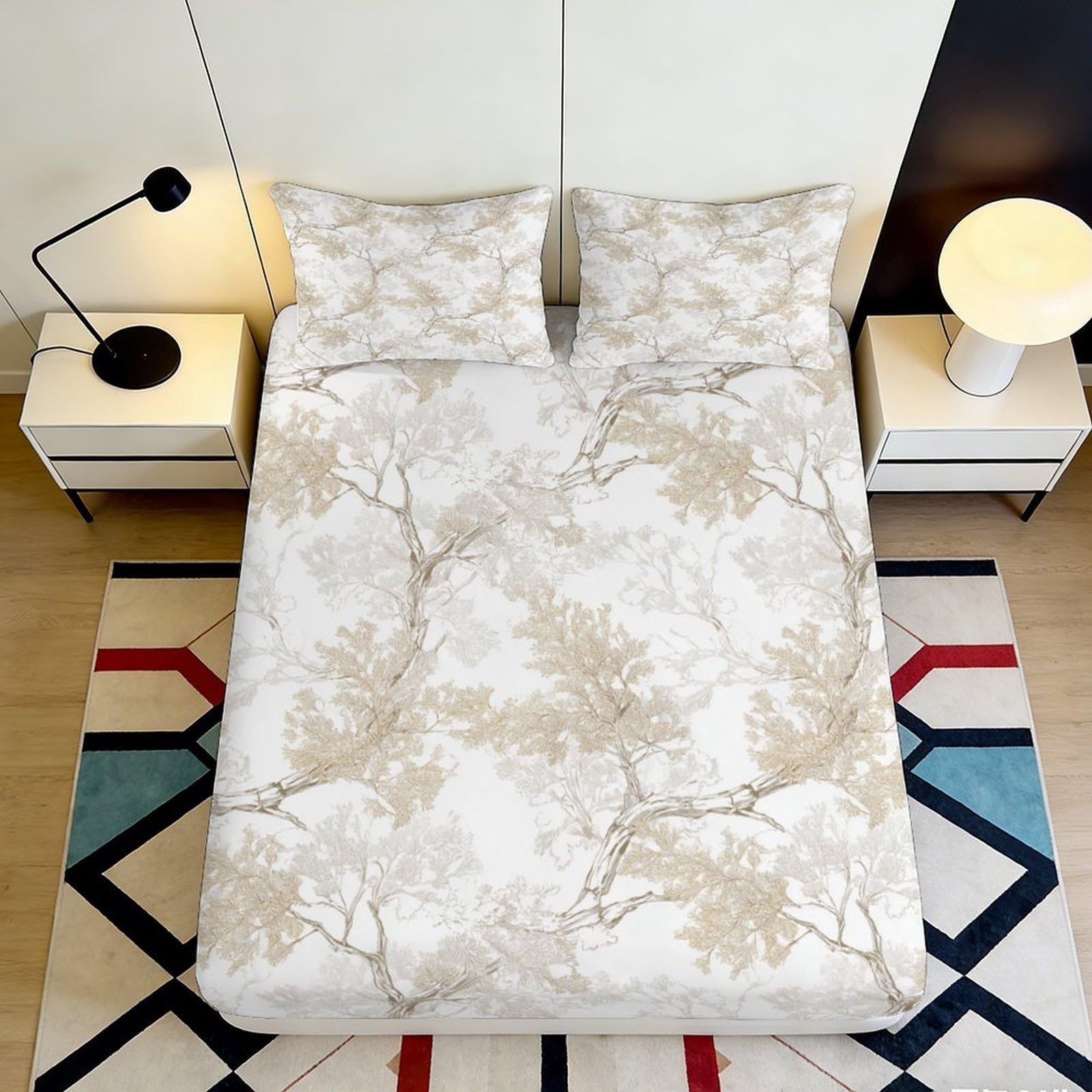3D Printed Fox Deep Pocket Fitted Sheet Microfiber Bedroom Bedding Elastic Hem Fox Mattress Fitted Cover Washable 90x200x25cm