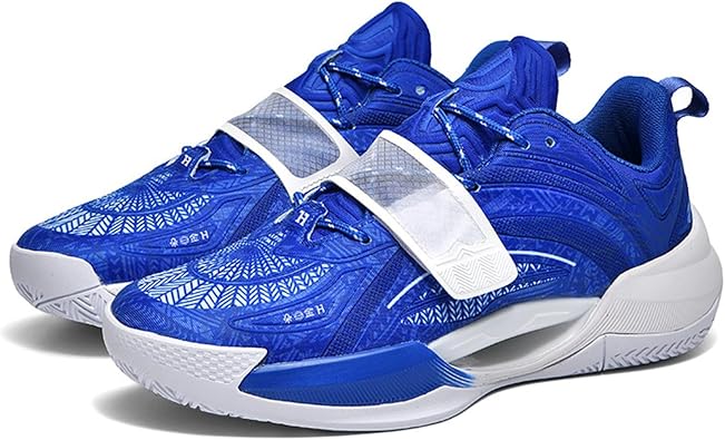Mens Mid-Cut Mesh Breathable Lace-Up Basketball Shoes with Thick Soles, Non-Slip, Lightweight and Shock-Absorbing Casual Running Shoes Suitable for Outdoor Sports, Volleyball