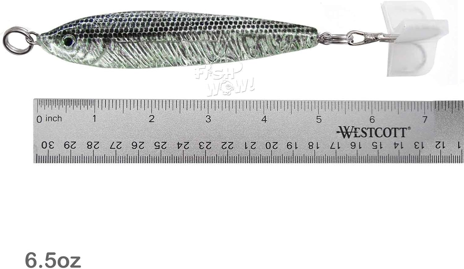 10pcs 6.5oz Fish WOW! Fish Metal Bait Jig 6-1/2oz Mega Live Lure with a Treble Hook -2 Colors- Black Silver, Blue Sardine