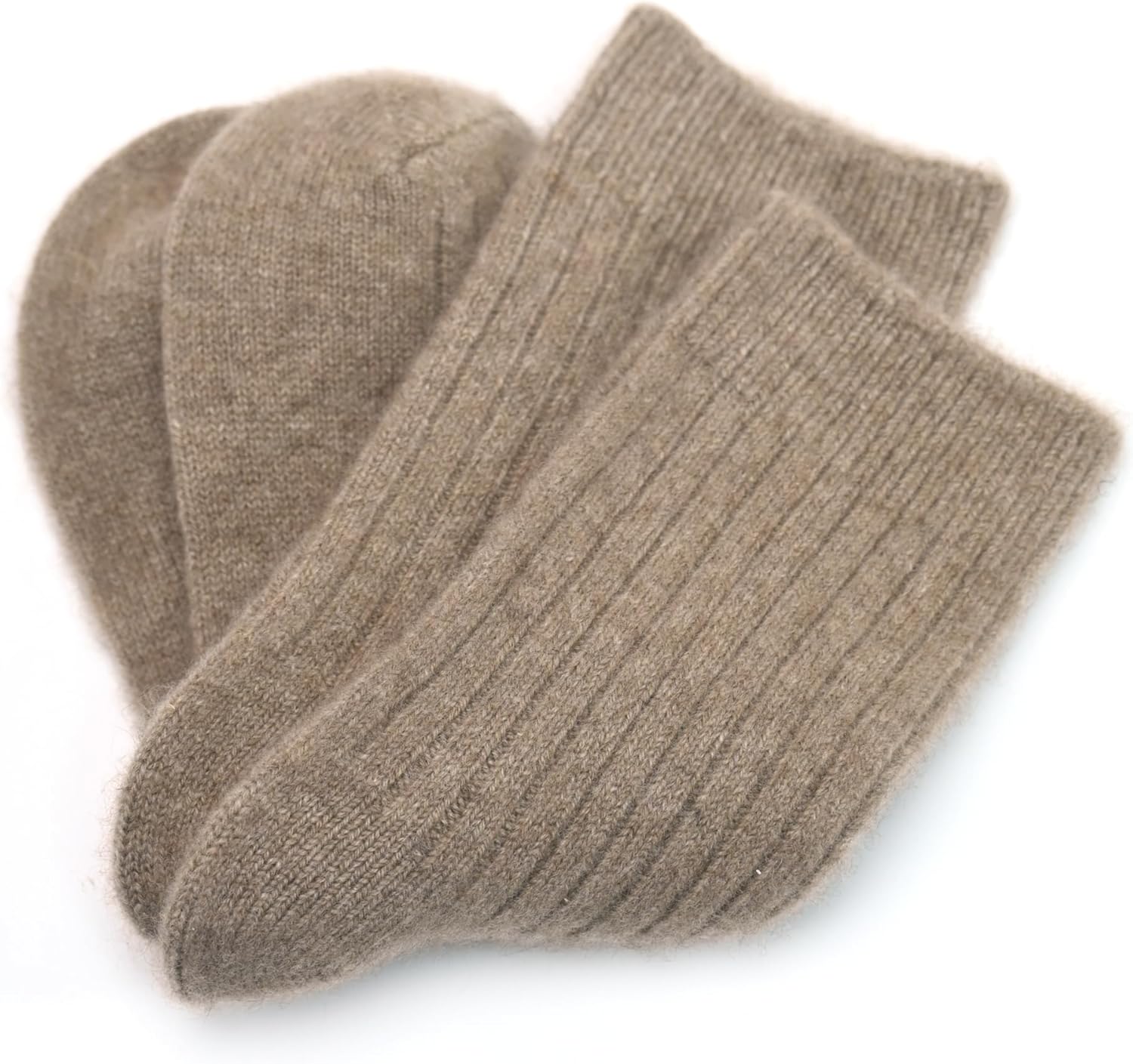 Zaya's Chic House - Luxurious Organic Cashmere Socks - Un-dyed Premium Natural Fiber - Thick, Soft, Cozy - Made in Mongolia