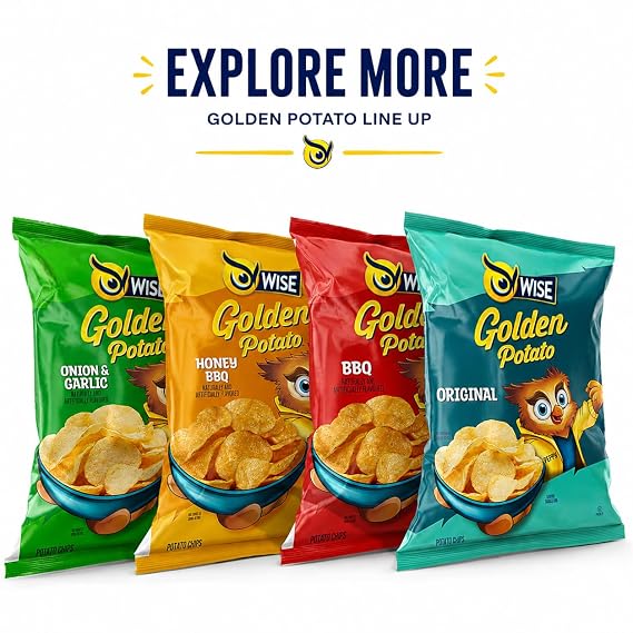 Wise Snacks BBQ Potato Chips, 0.75oz (Pack of 40) Bulk Chips