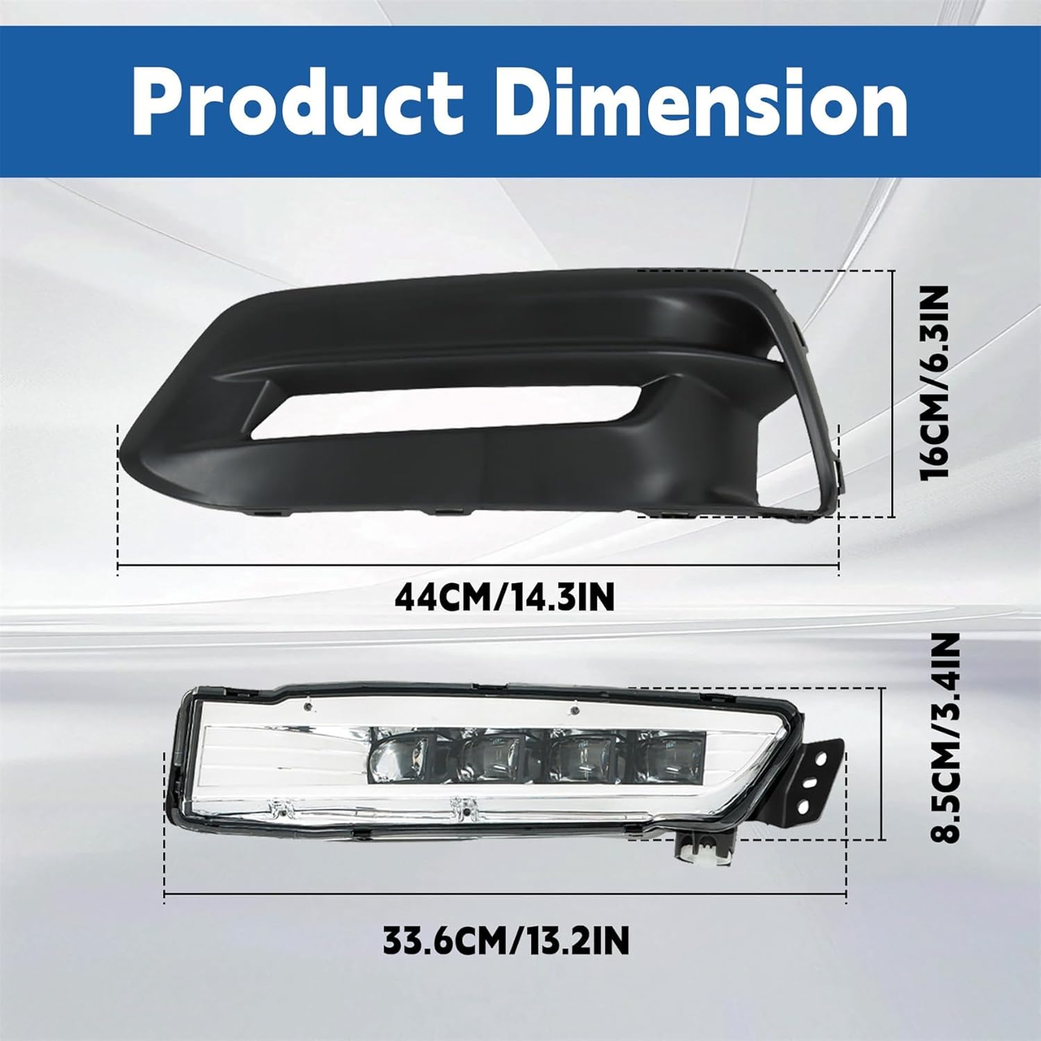 Silscvtt 1 Pair Front Fog Lights Assembly Replacement for Honda Accord Sedan 2018 2019 Left and Right Side with Bezel Switch 33950TVAA01 33900TVAA01