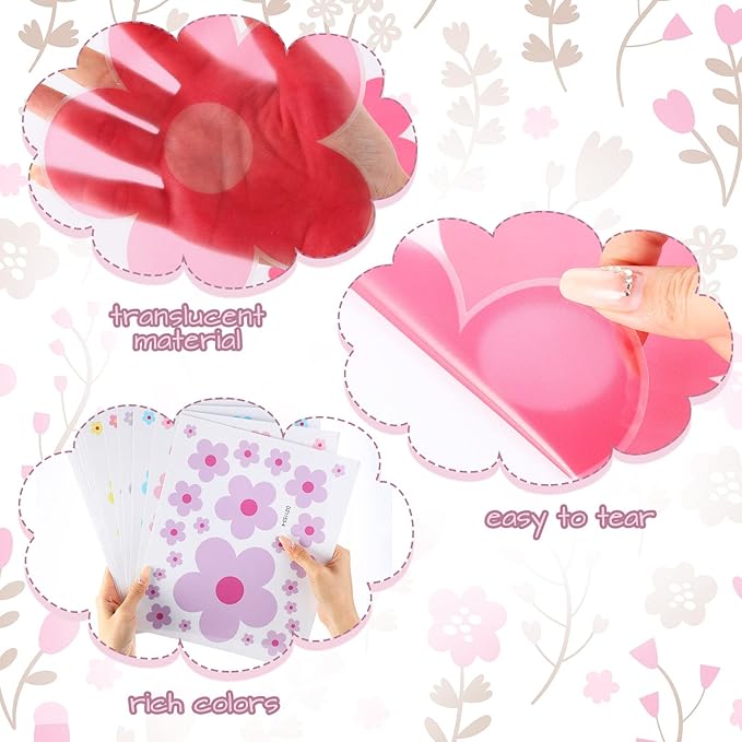 TaoBary 288 Piezas Pegatinas de Flores Pared Vinilo Decorativas miniatura 3