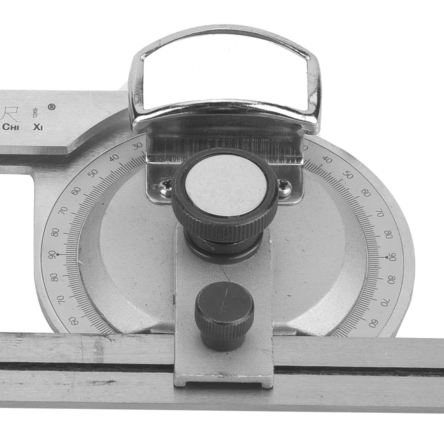 Universal Bevel Protractor, 0-360 Degrees Stainless Steel Angle Measuring Ruler Tools with Magnifying Glass for Internal and External Angle Measurement