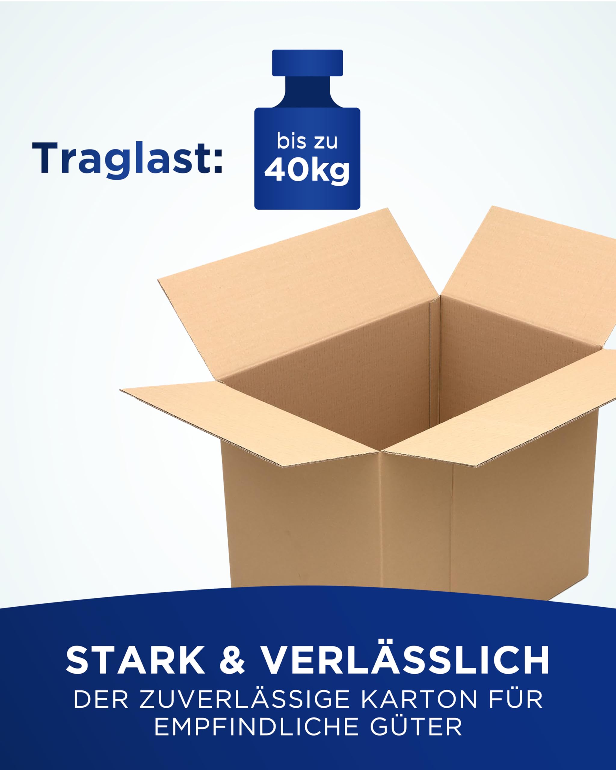 KK Verpackungen Versandkartons 700 x 500 x 600 mm Braun 2-wellig (Innenmaß 686 x 483 x 574 mm) | 10 Stück, Faltkartons Kartons für Versand als DHL Paket Hermes Paketklasse L DPD GLS Paketklasse XL