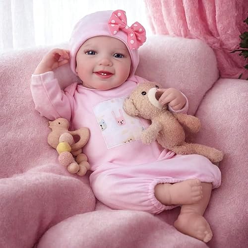 BABESIDE Muñecas de bebé Reborn realistas de 20 pulgadas de dulce sonrisa realista muñecas de bebé recién nacido hechas a mano con sensación de bebé