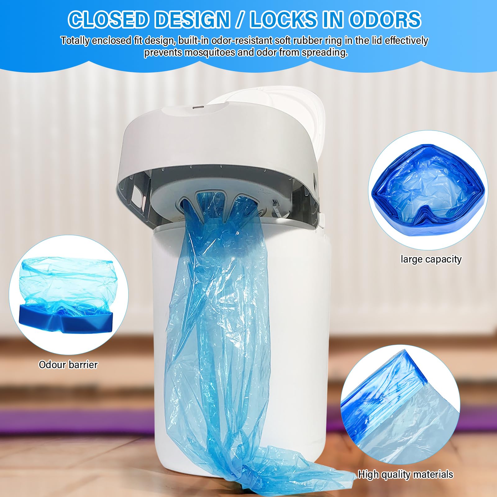 9 Pezzi Ricarica Mangiapannolini, Sacchetti Mangiapannolini Compatibile con AngelCare & Litter Locker & Tommee Tippee