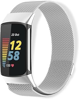 [Etsbaocy] 交換用バンド Fitbit Charge 6 / Fitbit Charge 5 対応 交換ベルト マグネット式 金属ステンレス鋼製 交換用ストラップ メンズ＆レディース用 Fitbit Charge 6 / Fitbit Charge 5 用バンド