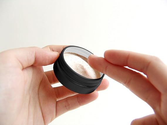 20 Pcs 1 Ounce Aluminum Tin Jars Containers 30mL Black | Tin Jars Containers Round Screw Lids for Cosmetic, Salves, Balms, Lip Balm or Others