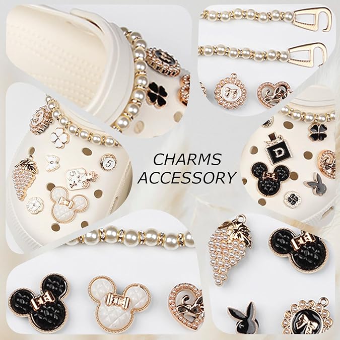 18PCS Croc Charms for Adults Girl, Jewel Crystal Shoe DIY Decoration Charms
