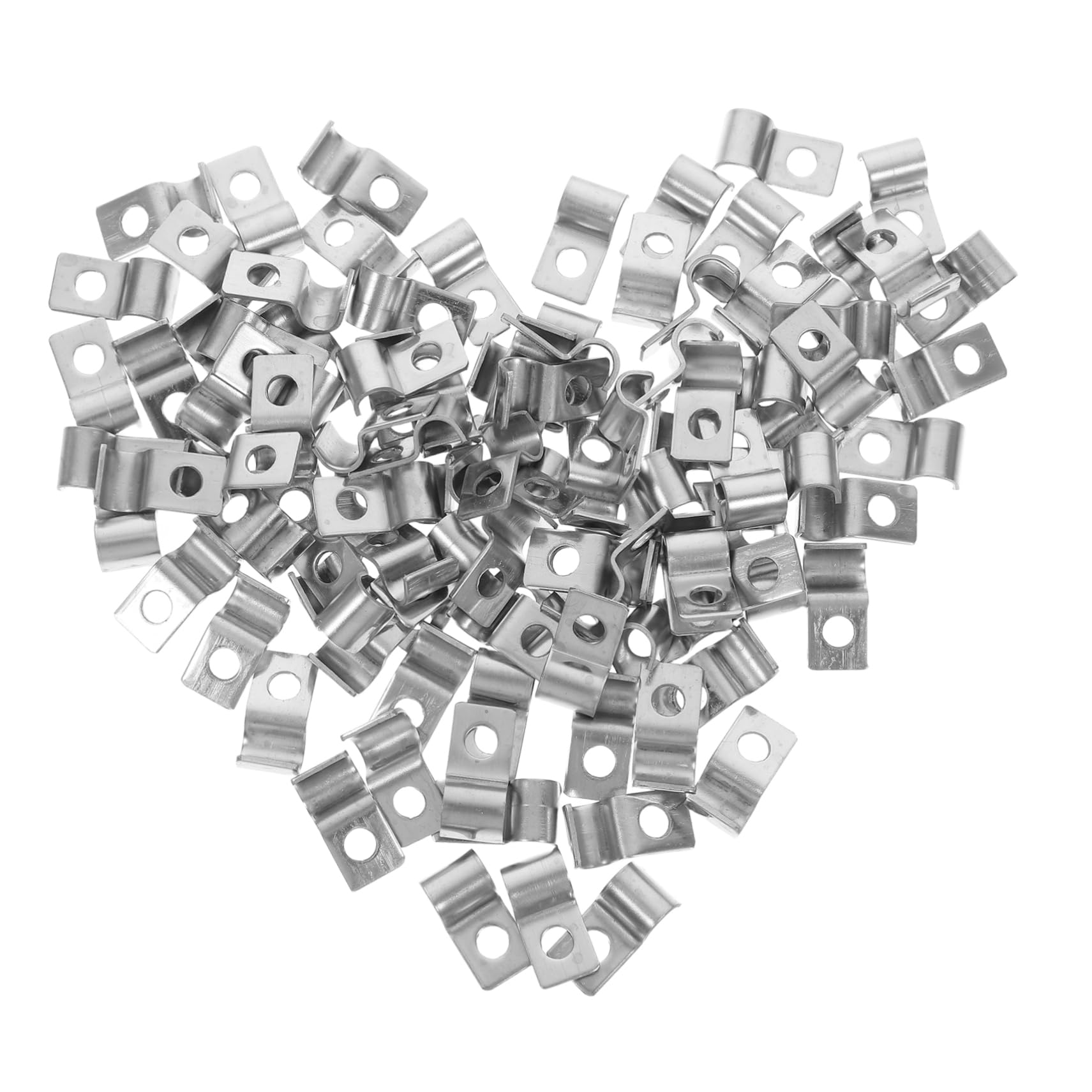 Clips de fixation de câbles acier inoxydable x100 pour supports de tuyaux intérieur et extérieur