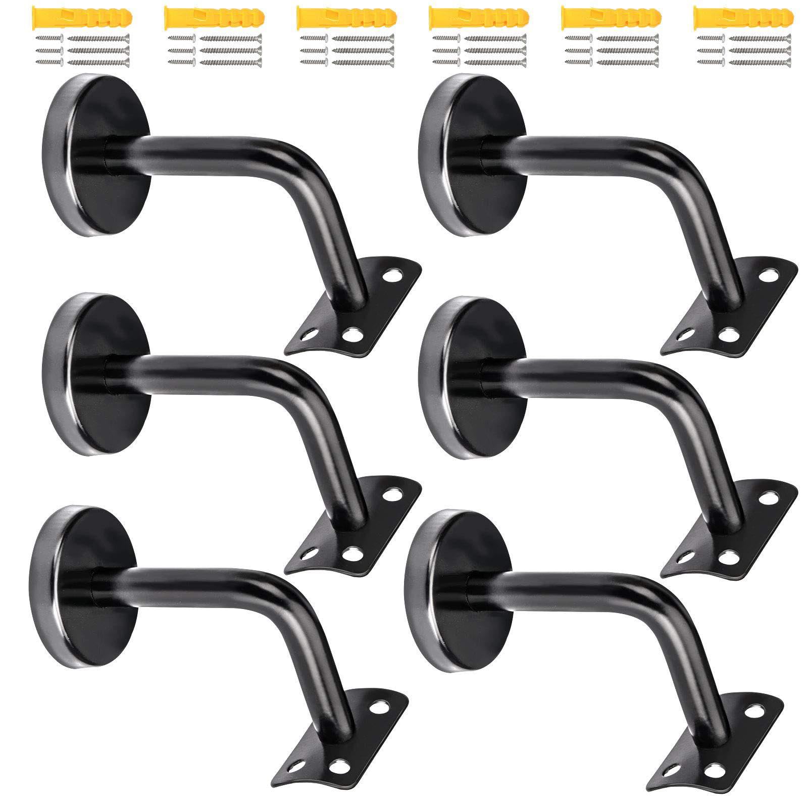 Curving Balustrade Brackets Durability Stair Railing Brackets for Staircases, Stair, Rails, Railings Round Rails Rustproofed Round Handrails