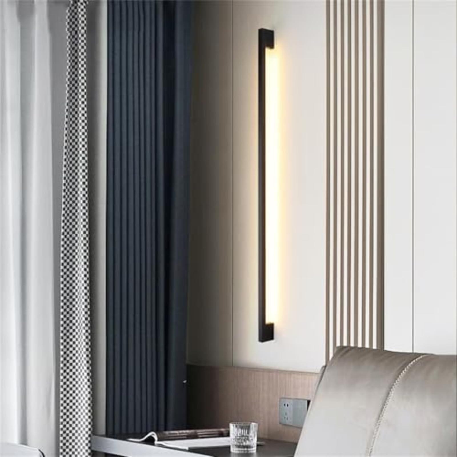 Aplique de pared LED rectangular de 120cm que elimina sombras oscuras en pasillos 8