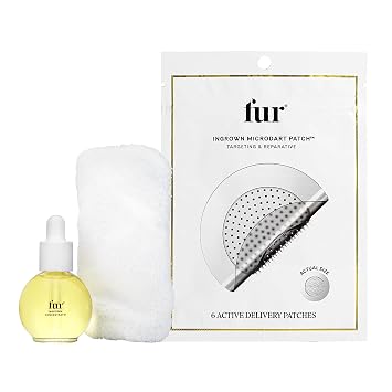 Fur Ingrown Concentrate and Microdart Patches Bundle Smoothe, Soothe, and Treat Ingrown Hairs and Effectively Clear Up Ingrown Hair Bumps